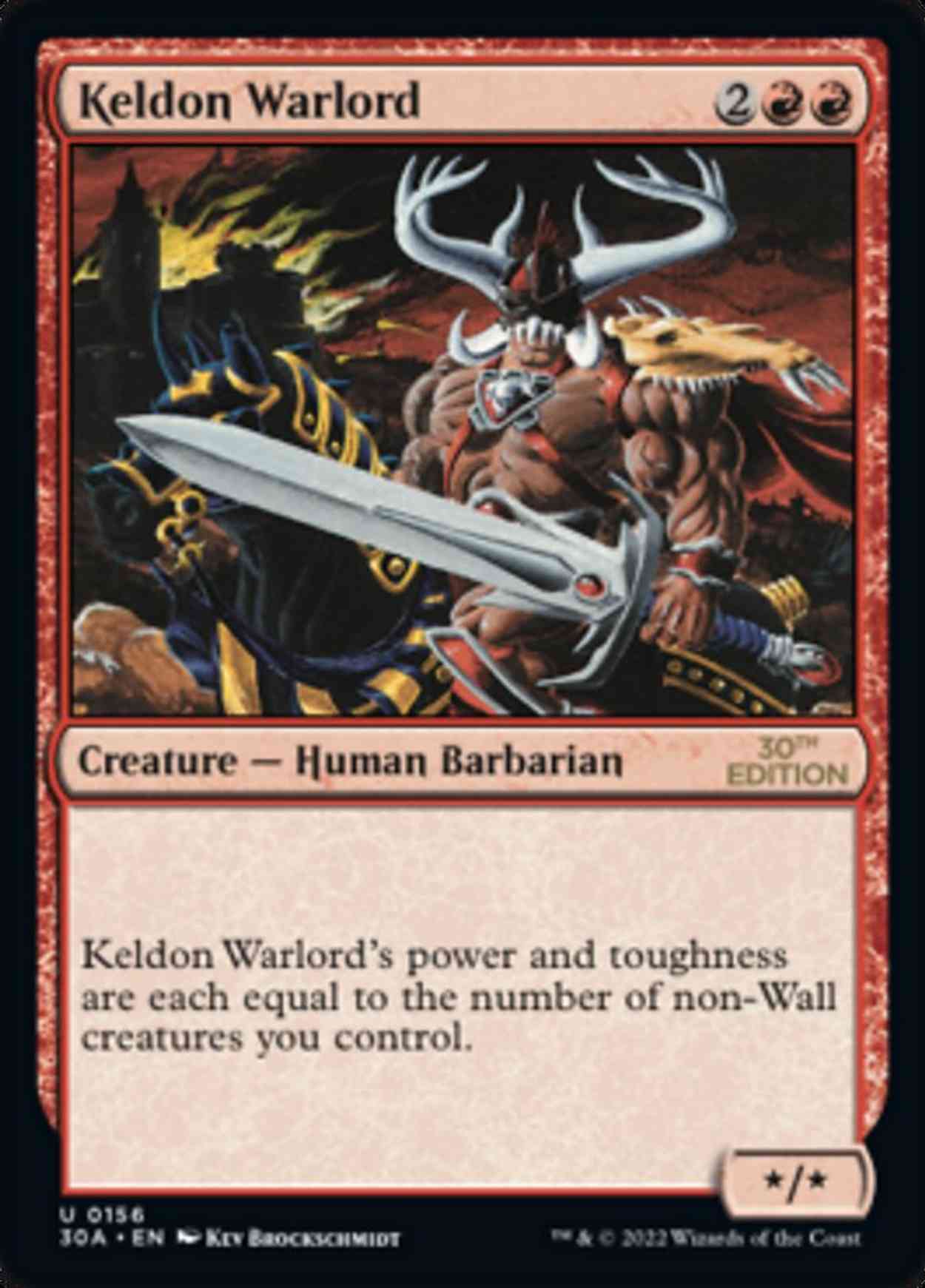 Keldon Warlord magic card front