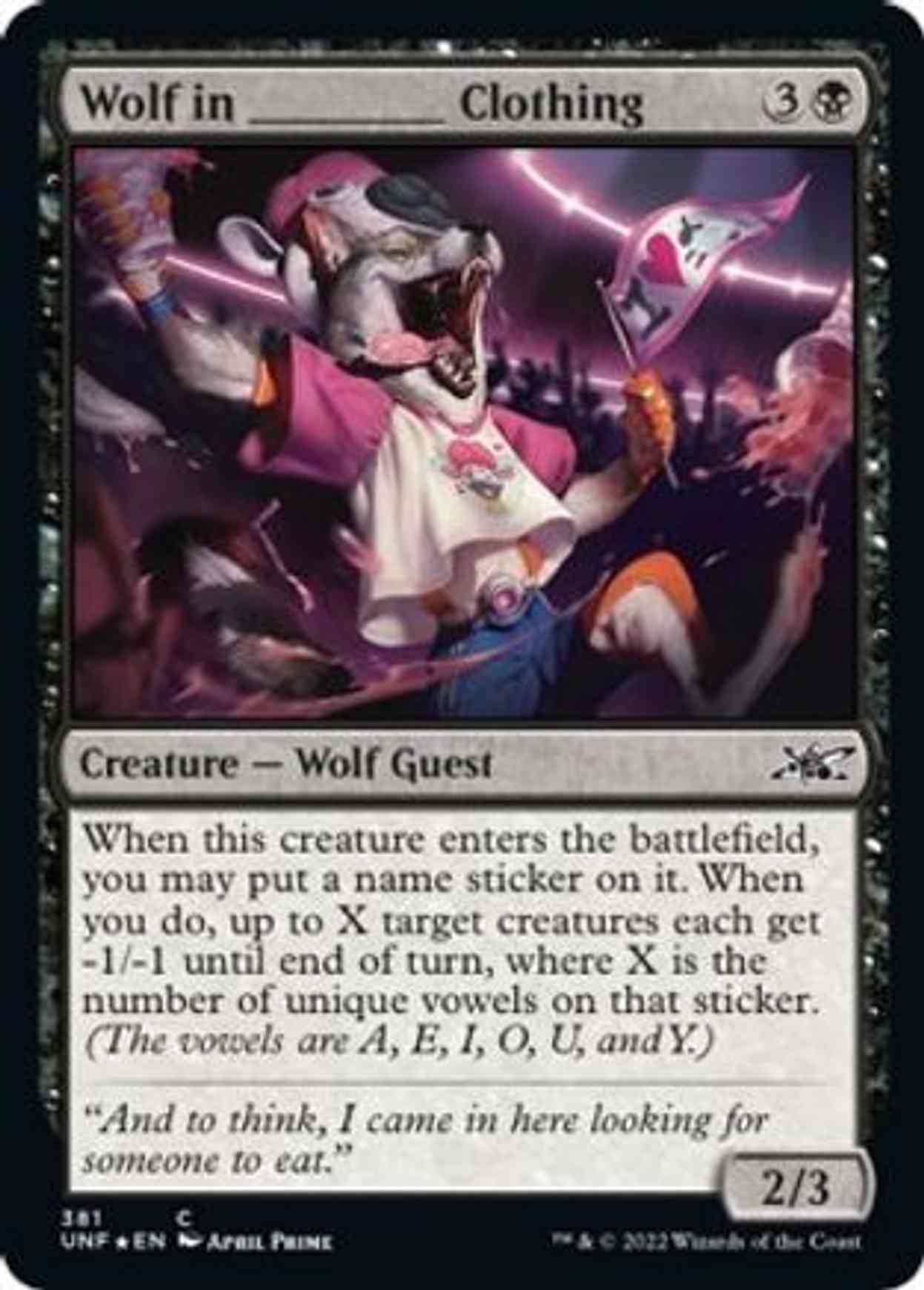 Wolf in ______ Clothing (Galaxy Foil) magic card front