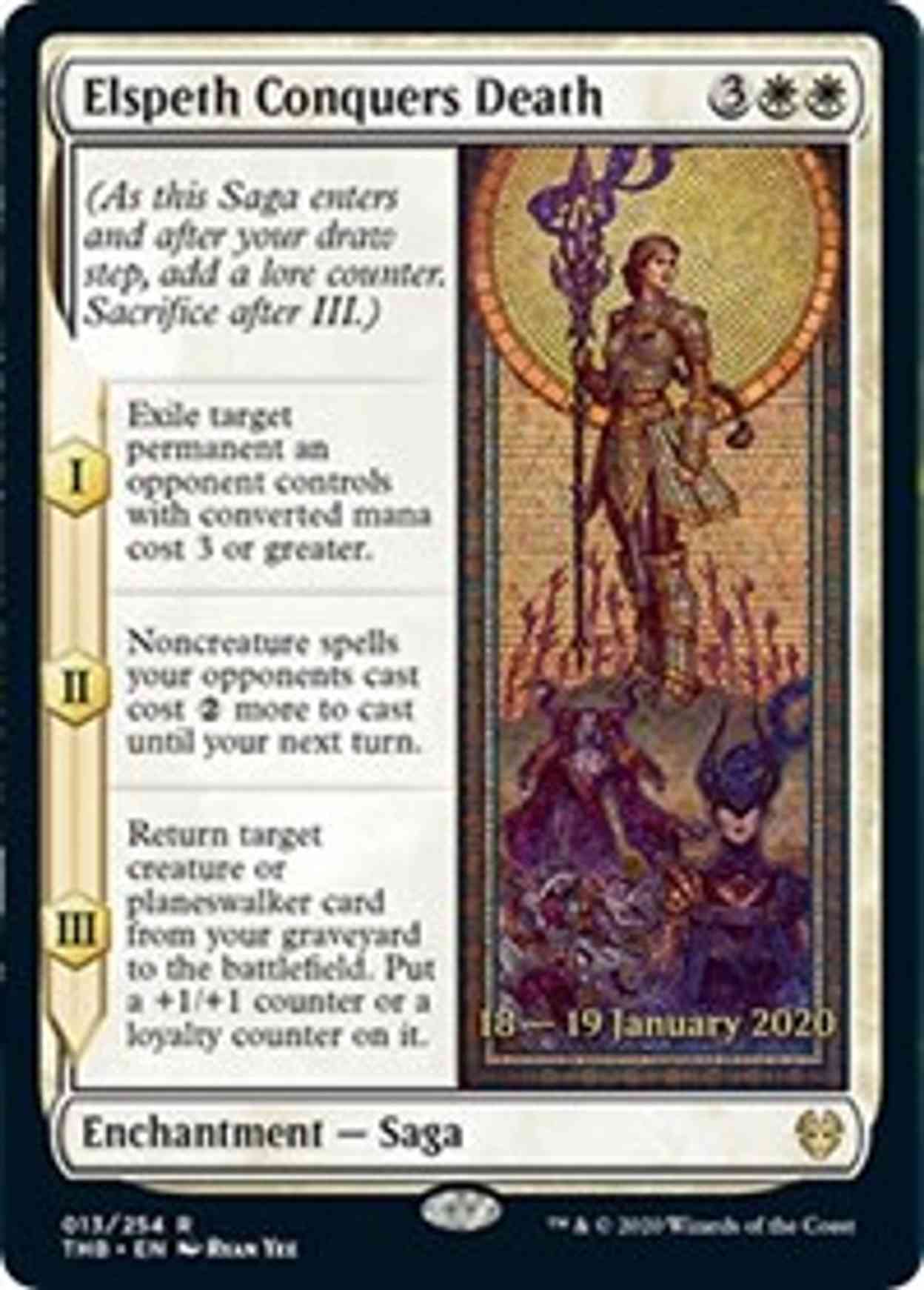 Elspeth Conquers Death magic card front
