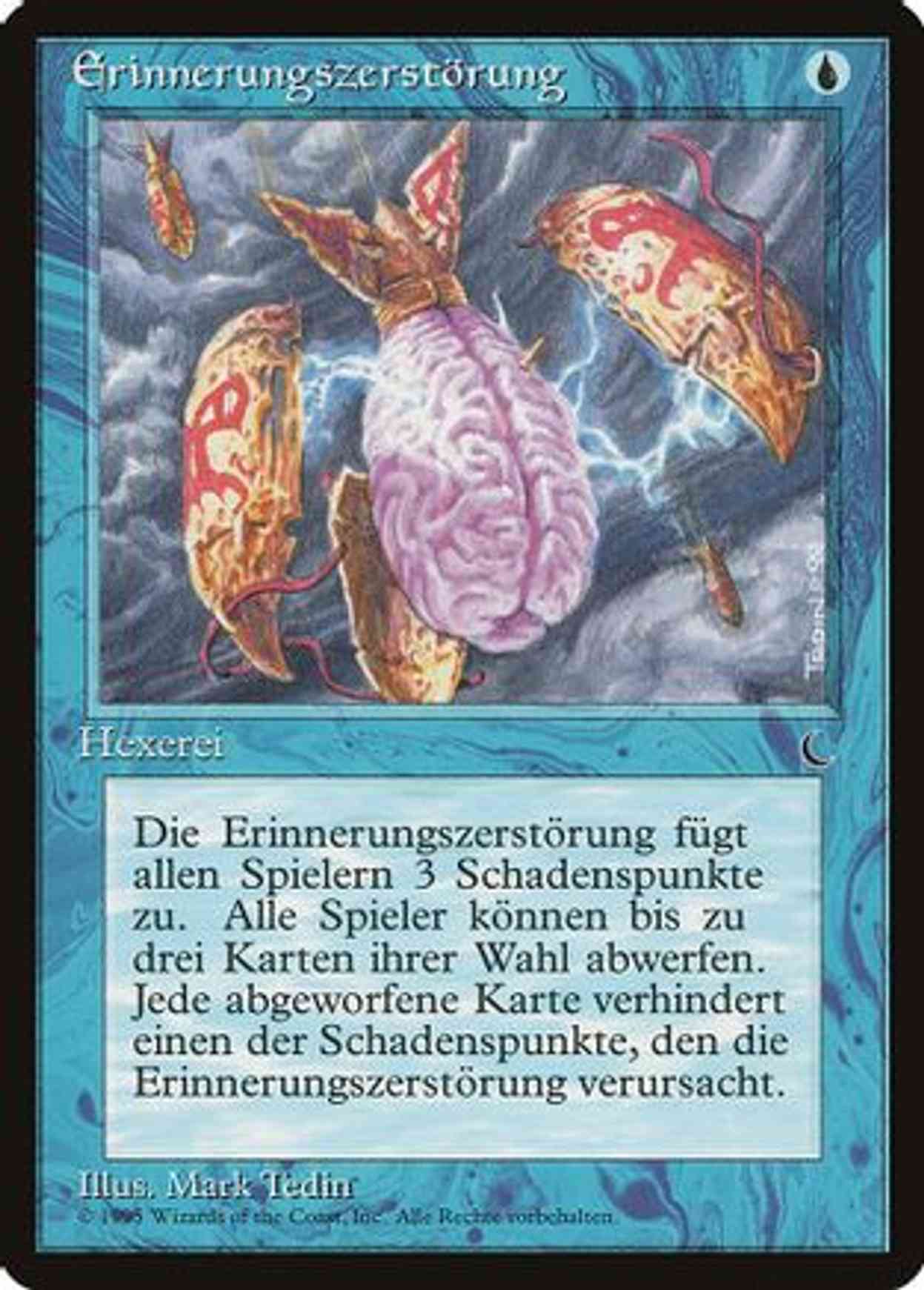 Mind Bomb (German) - "Erinnerungszerstorung" magic card front
