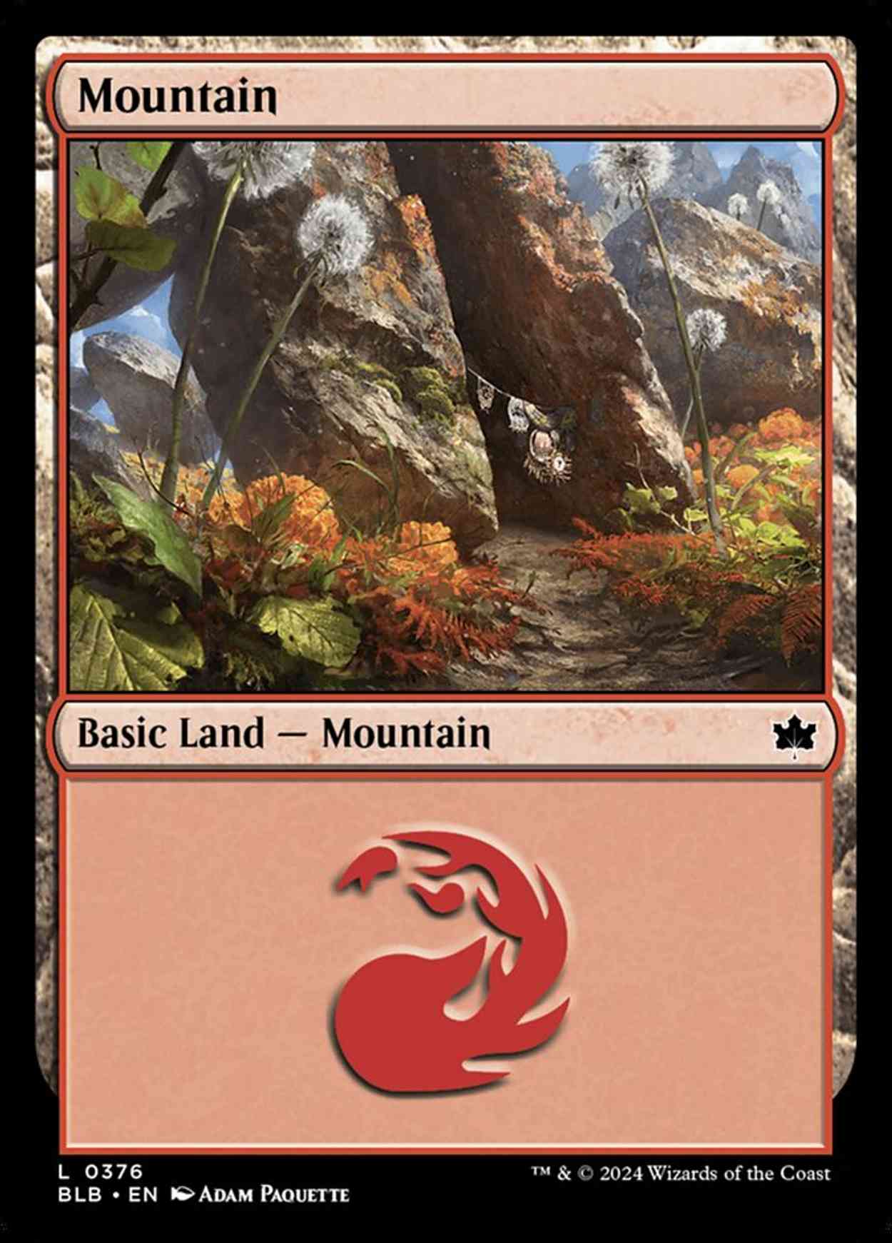 Mountain (0376) magic card front