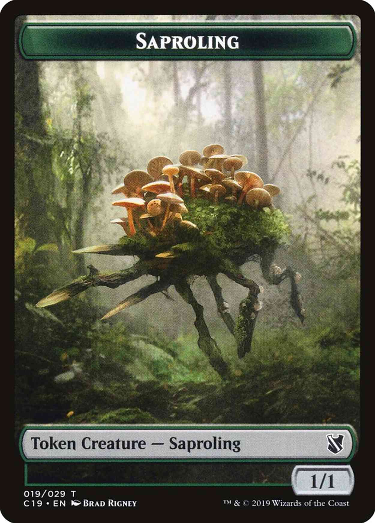 Saproling // Manifest Double-sided Token magic card front