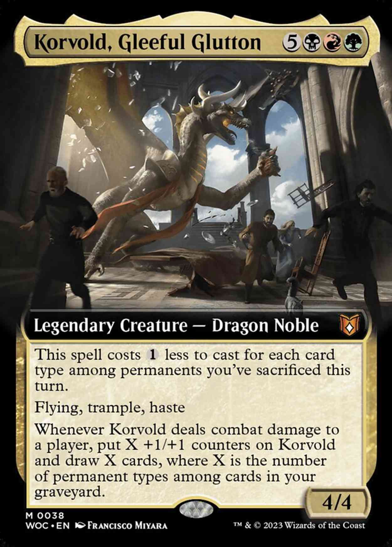 Korvold, Gleeful Glutton (Extended Art) magic card front