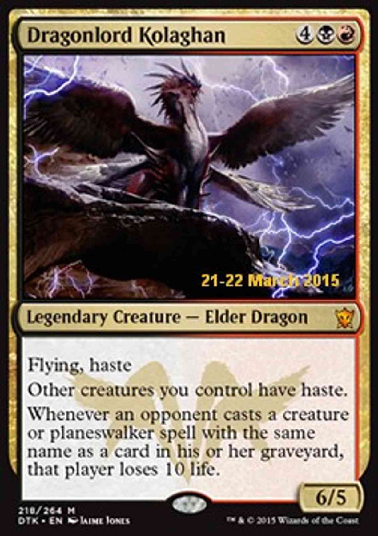 Dragonlord Kolaghan magic card front