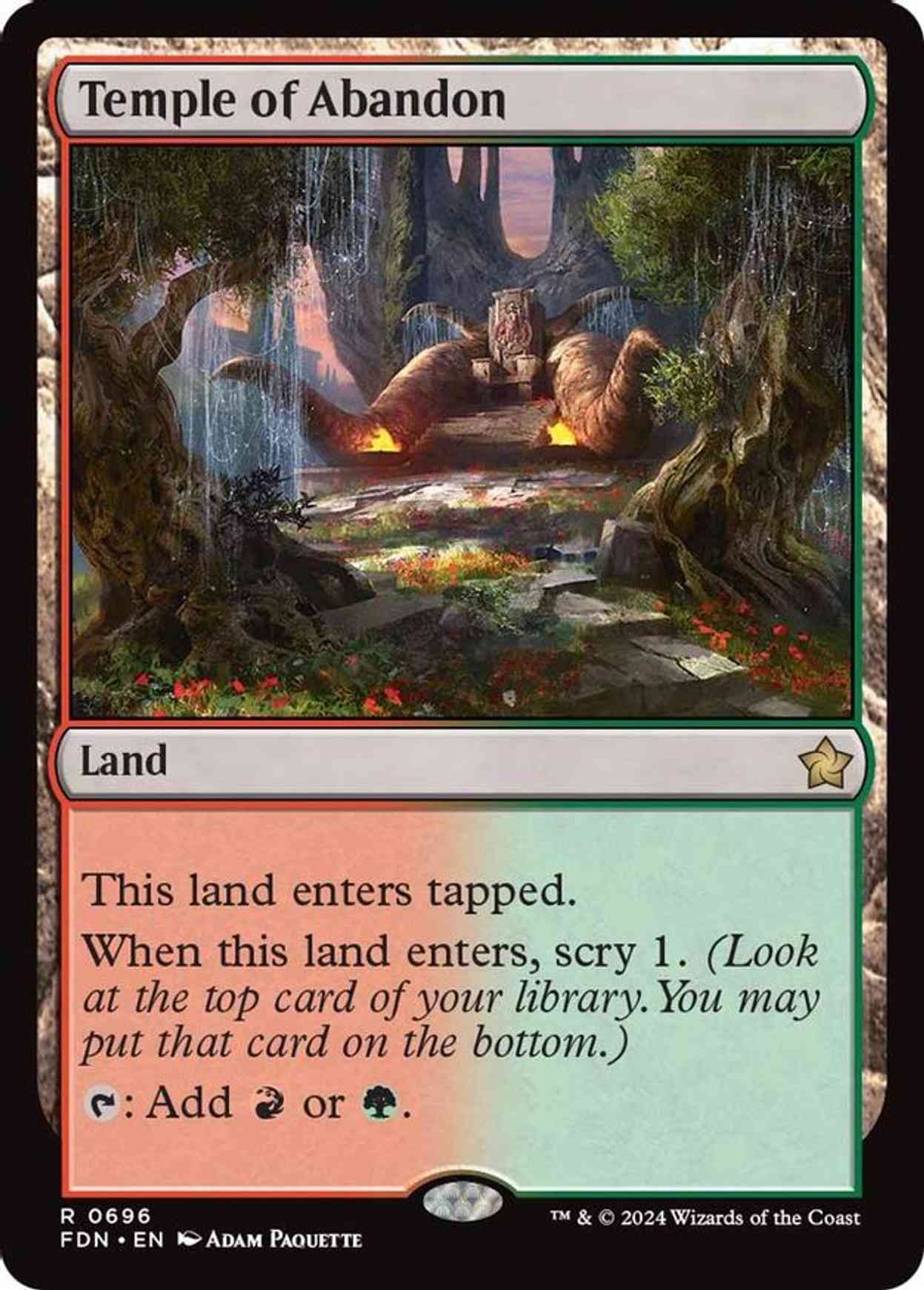 Temple of Abandon magic card front