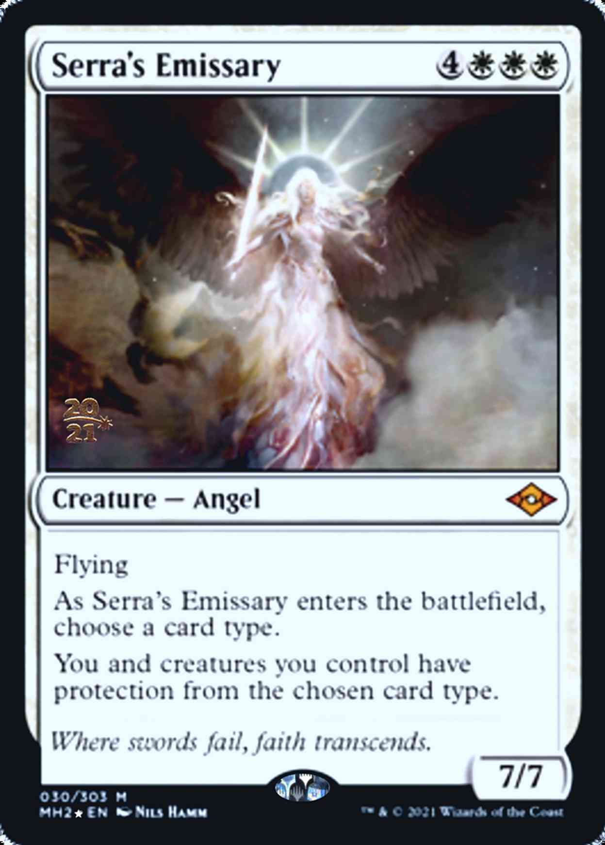 Serra's Emissary magic card front