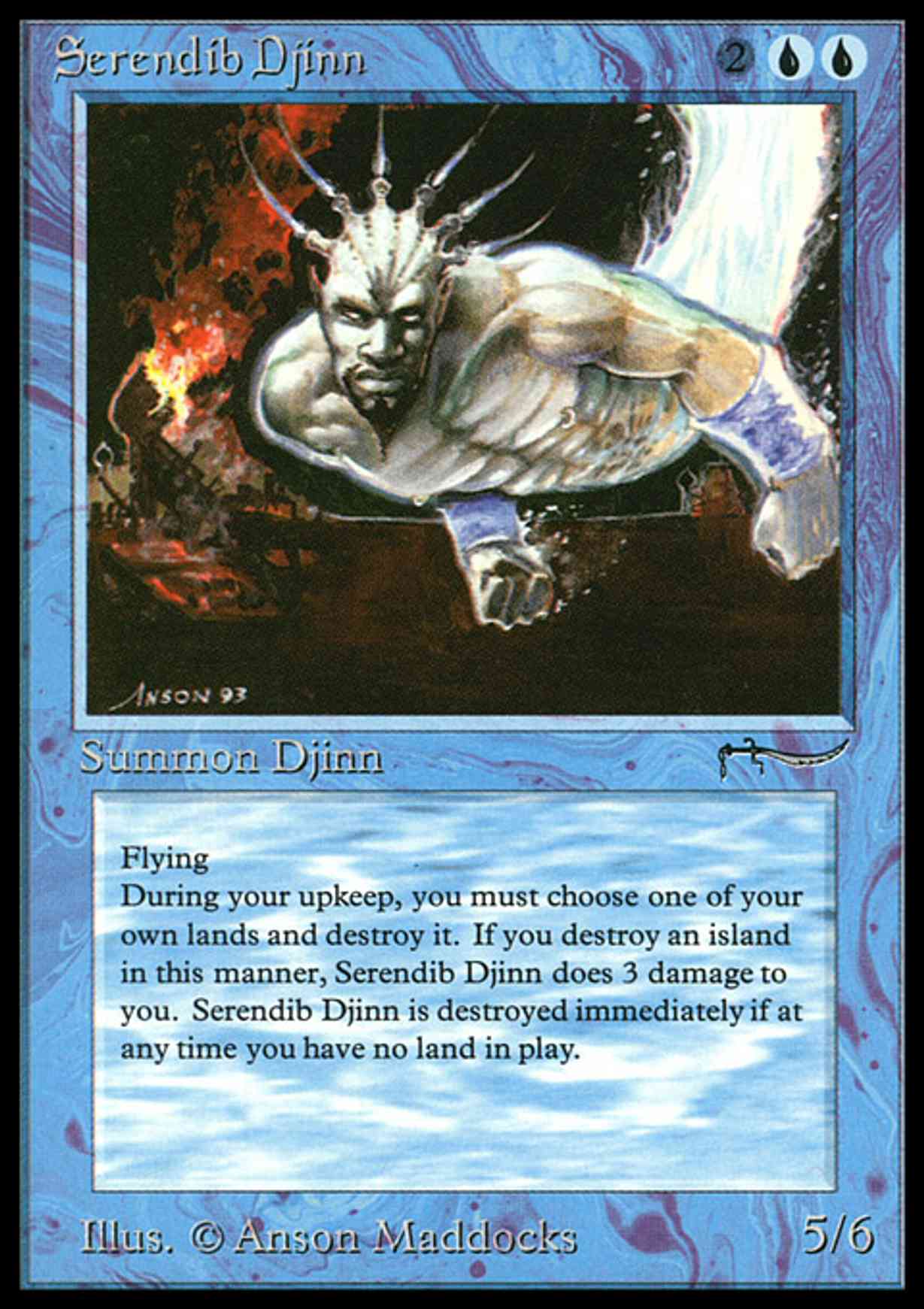 Serendib Djinn magic card front