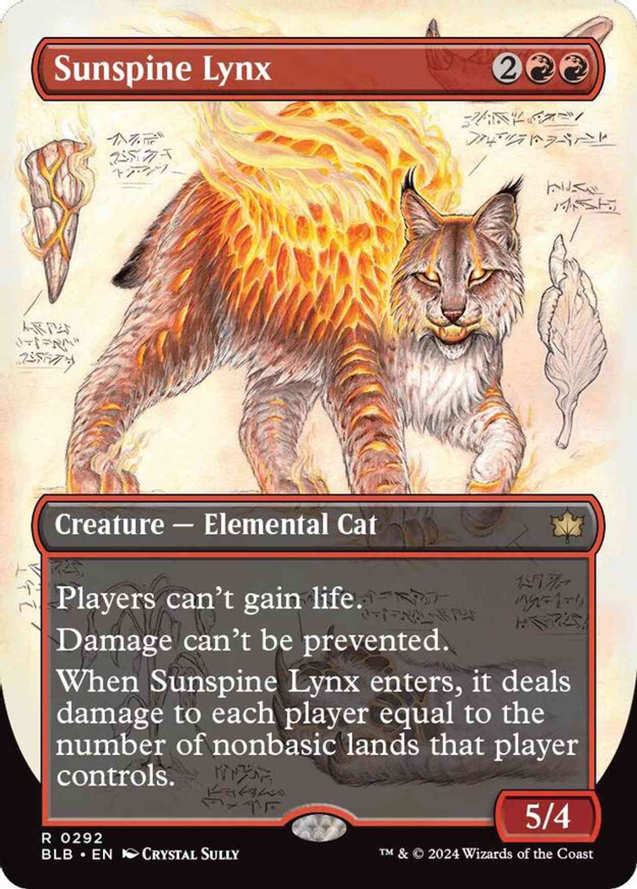 Sunspine Lynx (Borderless) magic card front