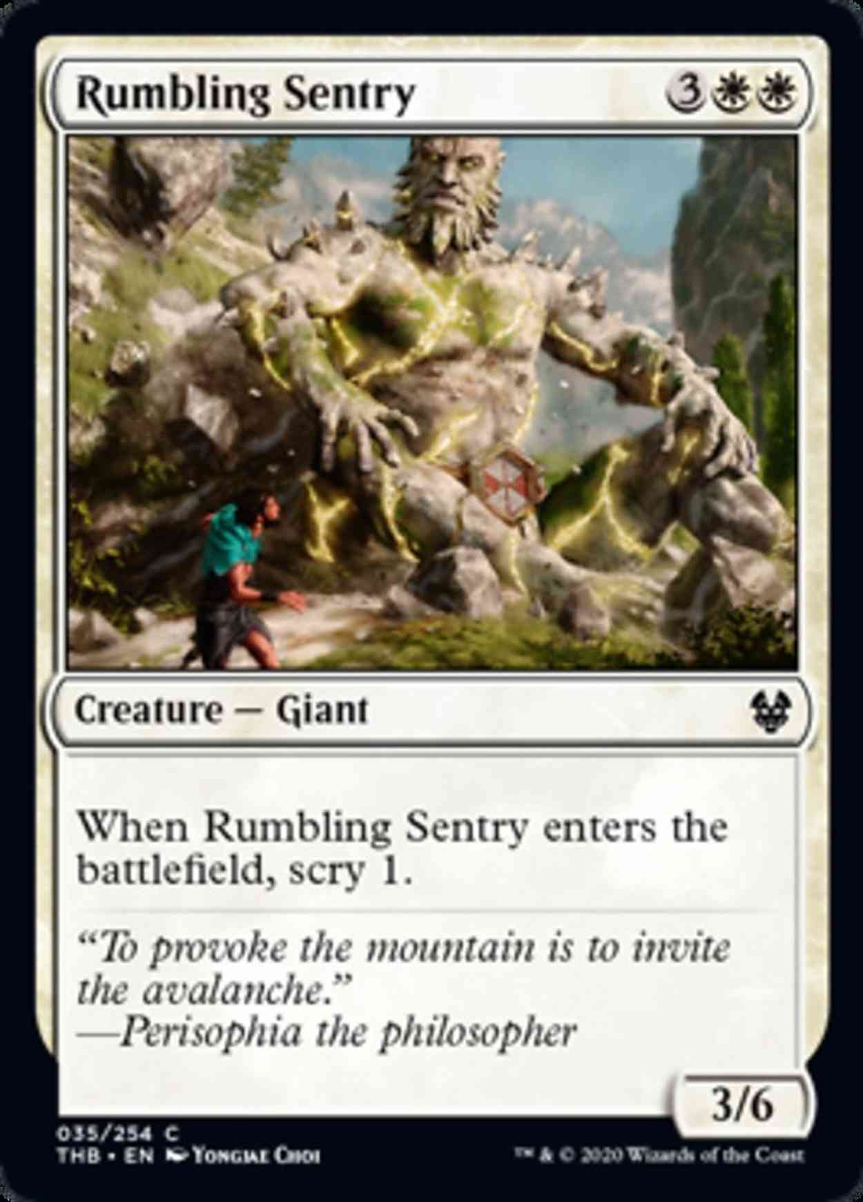 Rumbling Sentry magic card front