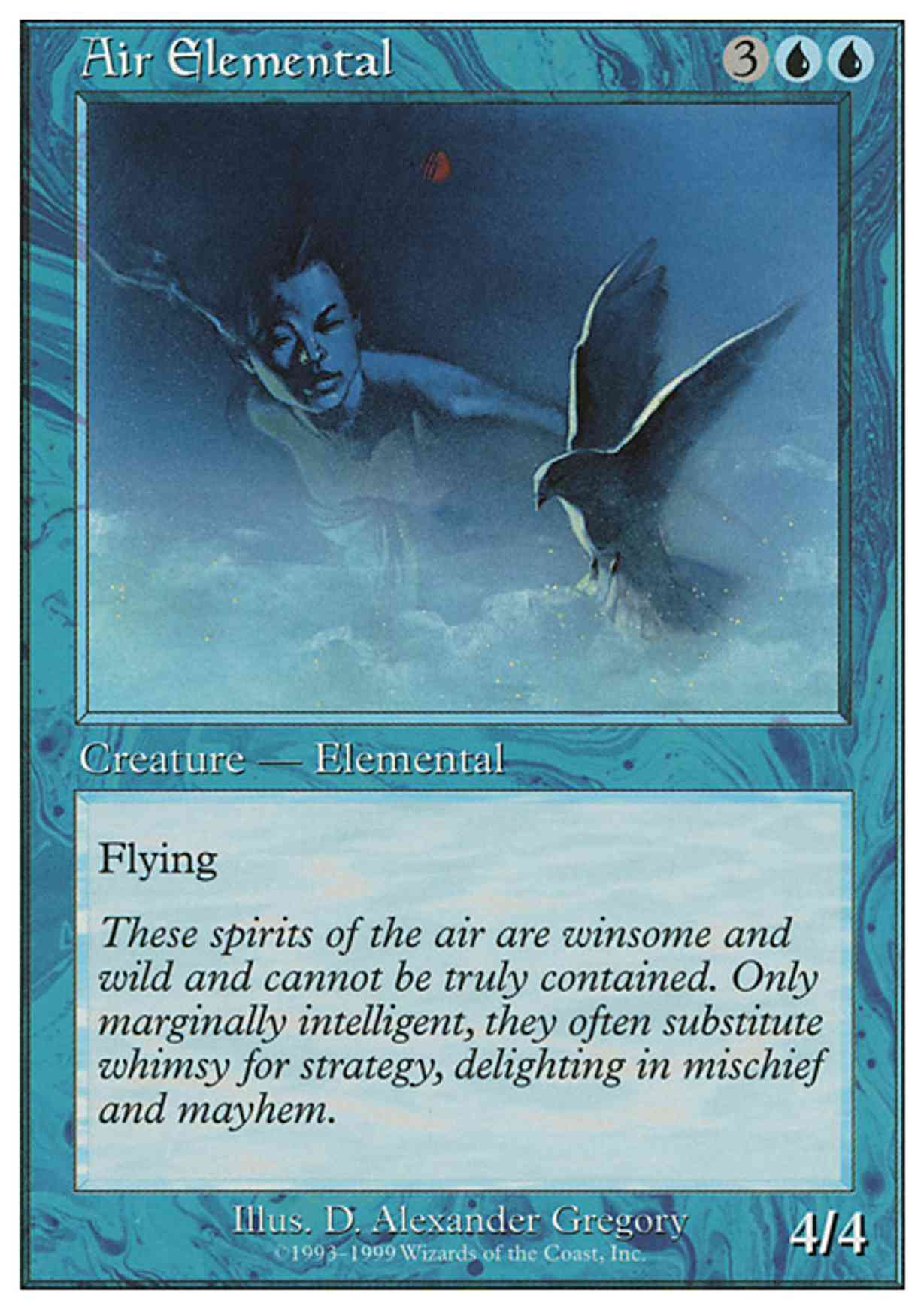 Air Elemental magic card front