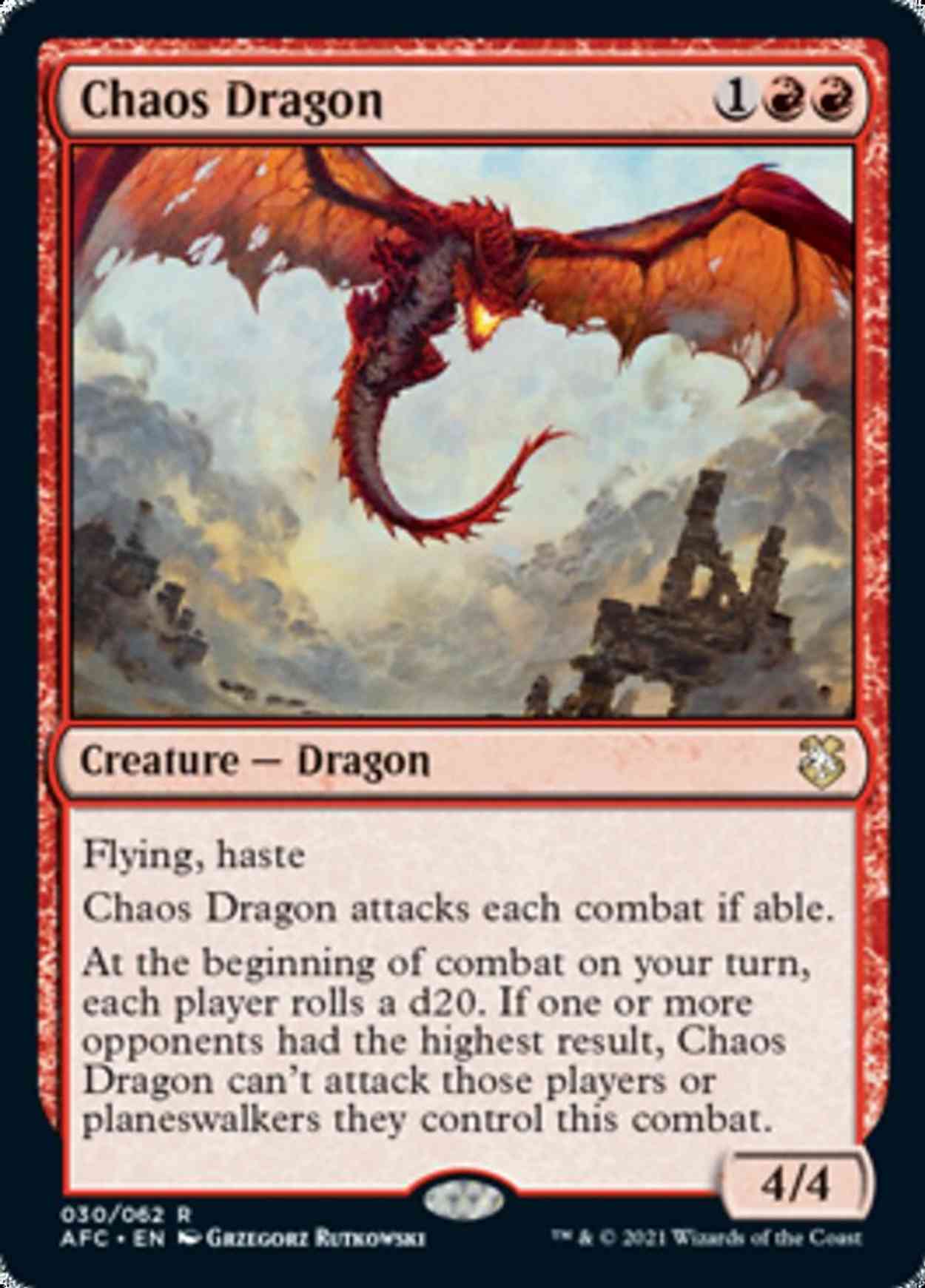 Chaos Dragon magic card front