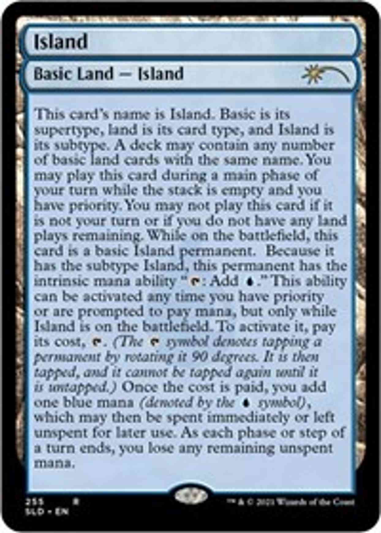 Island (255) (Full-Text Lands) magic card front