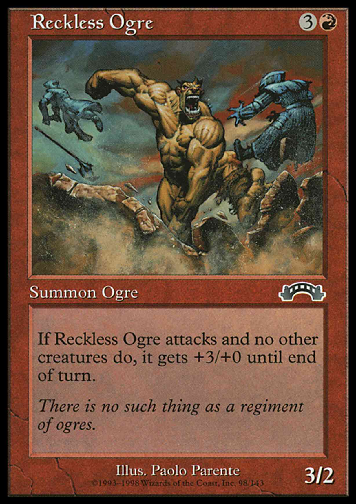 Reckless Ogre magic card front