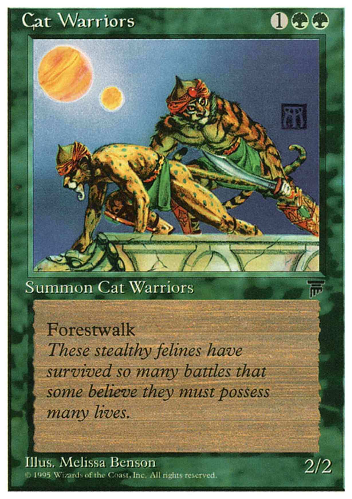 Cat Warriors magic card front