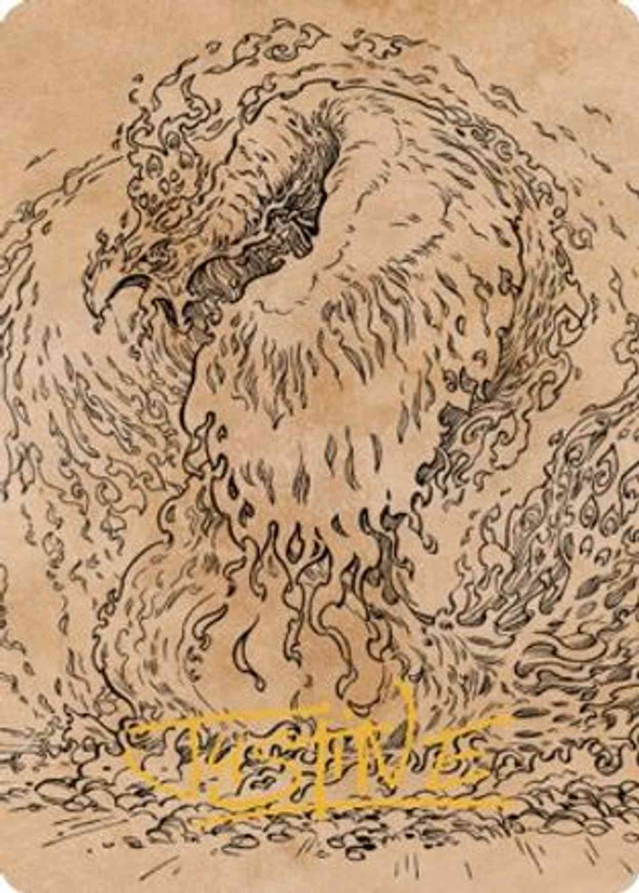Nemesis Phoenix Art Card (Gold-Stamped Signature) magic card front