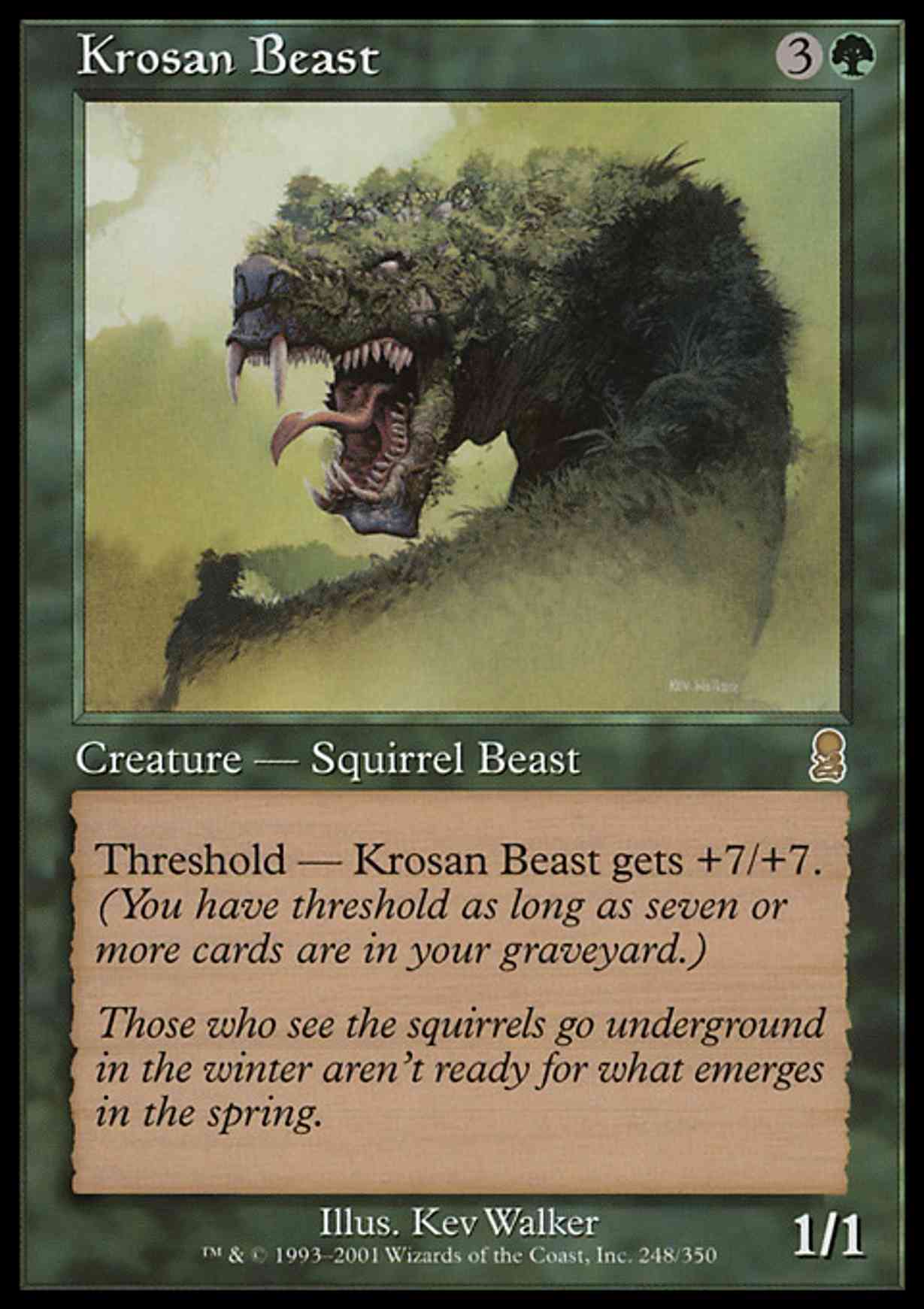 Krosan Beast magic card front