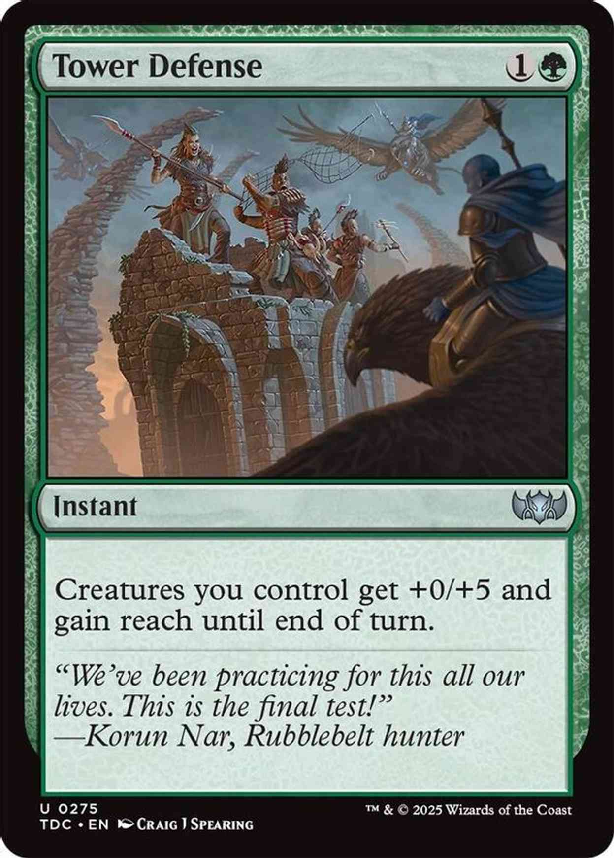 Tower Defense magic card front