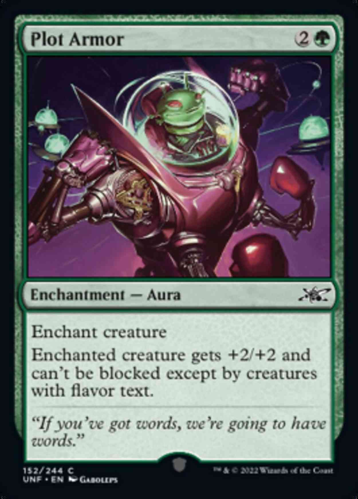 Plot Armor magic card front