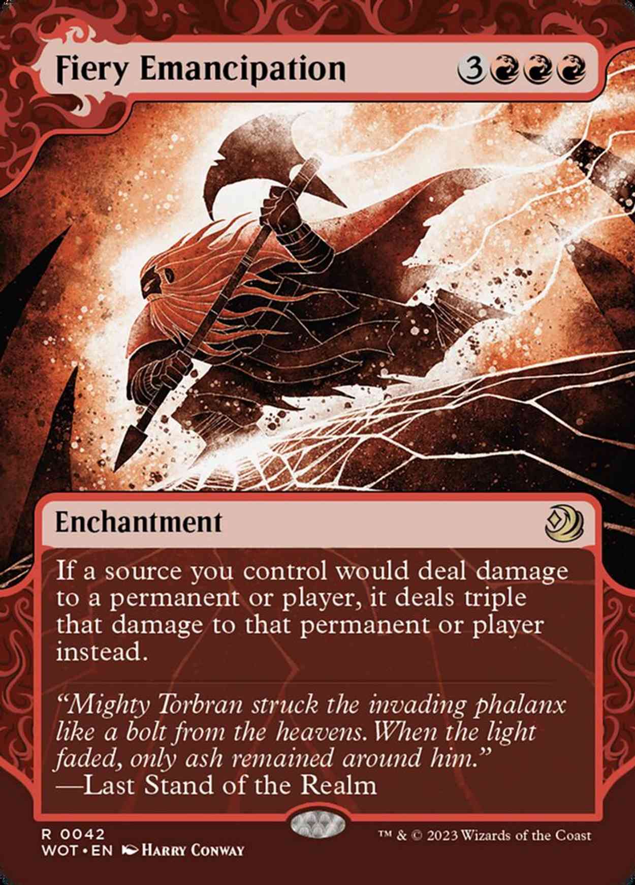 Fiery Emancipation magic card front