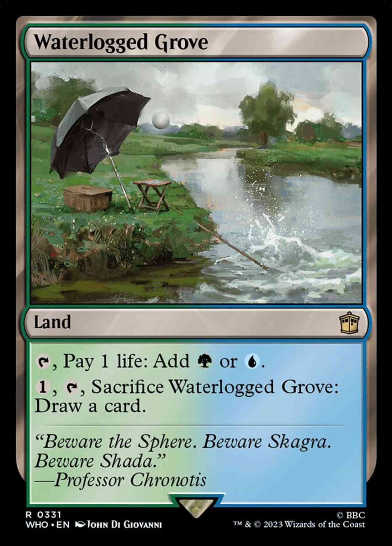 Waterlogged Grove magic card front