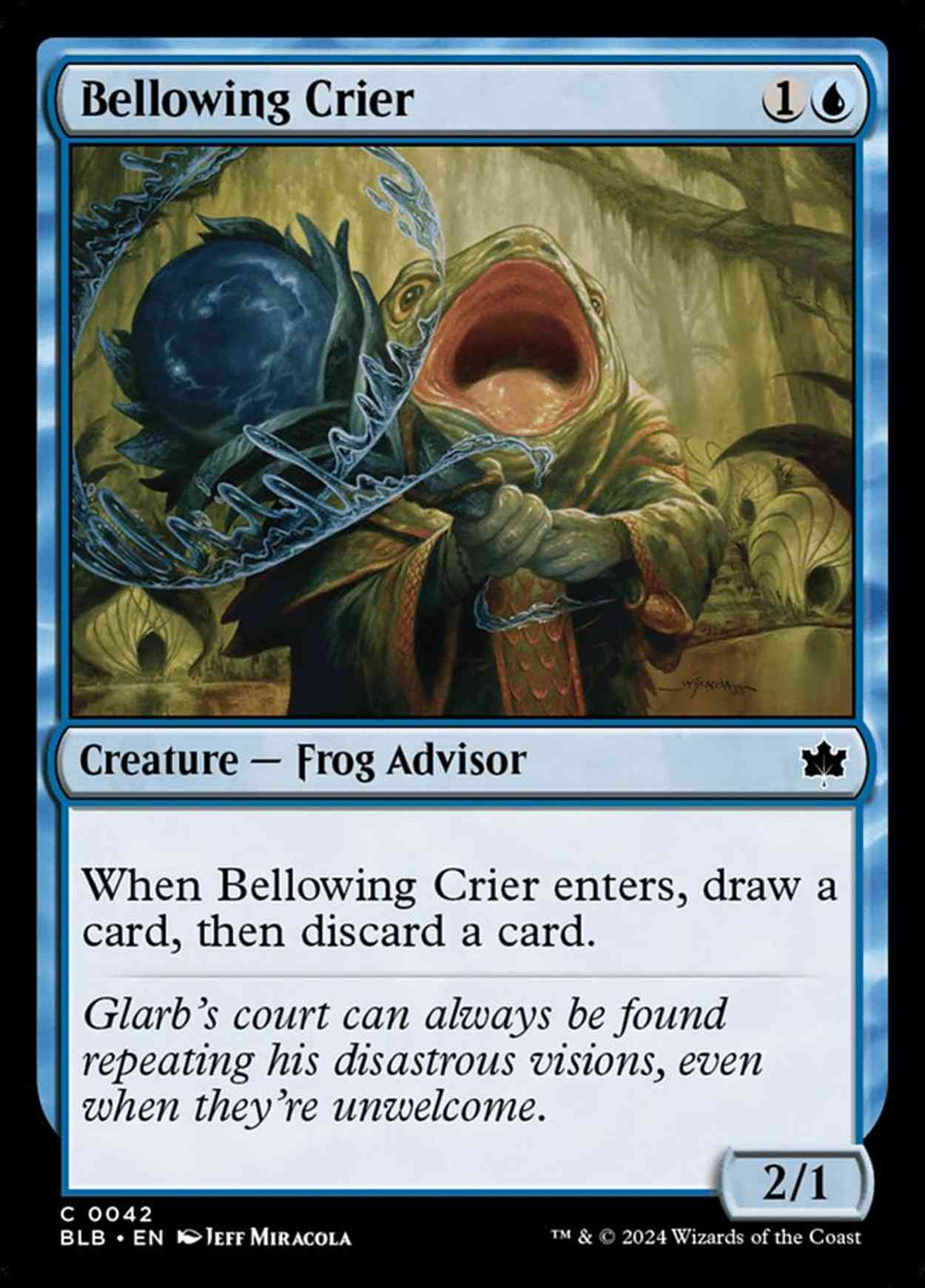 Bellowing Crier magic card front