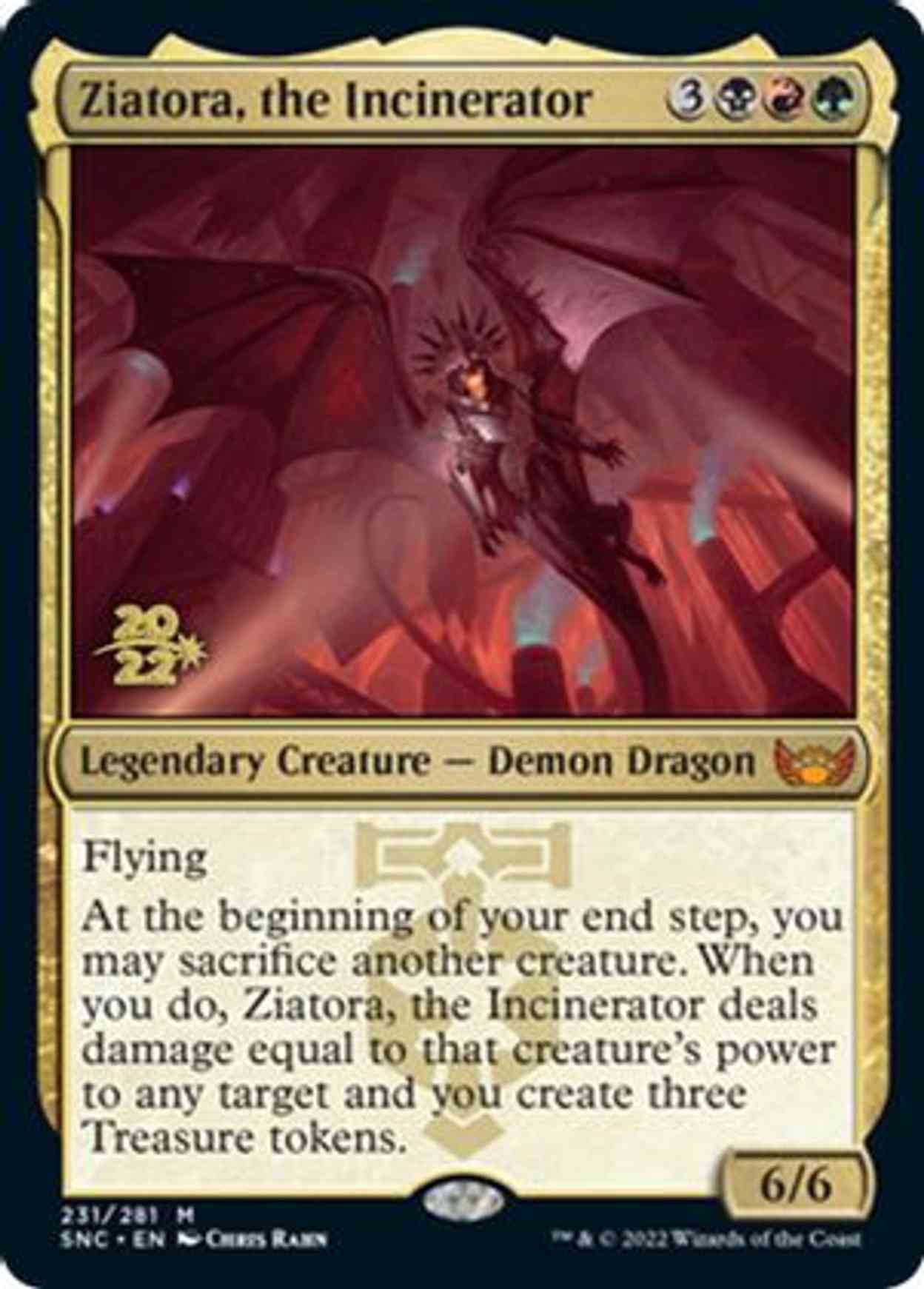 Ziatora, the Incinerator magic card front
