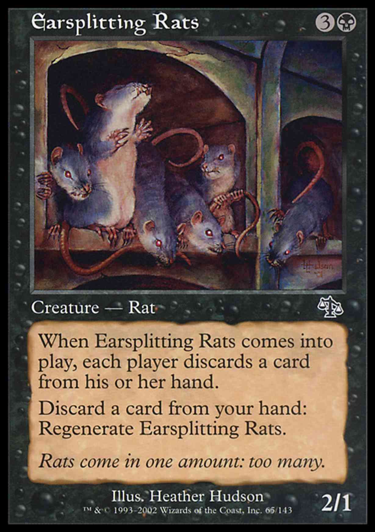 Earsplitting Rats magic card front