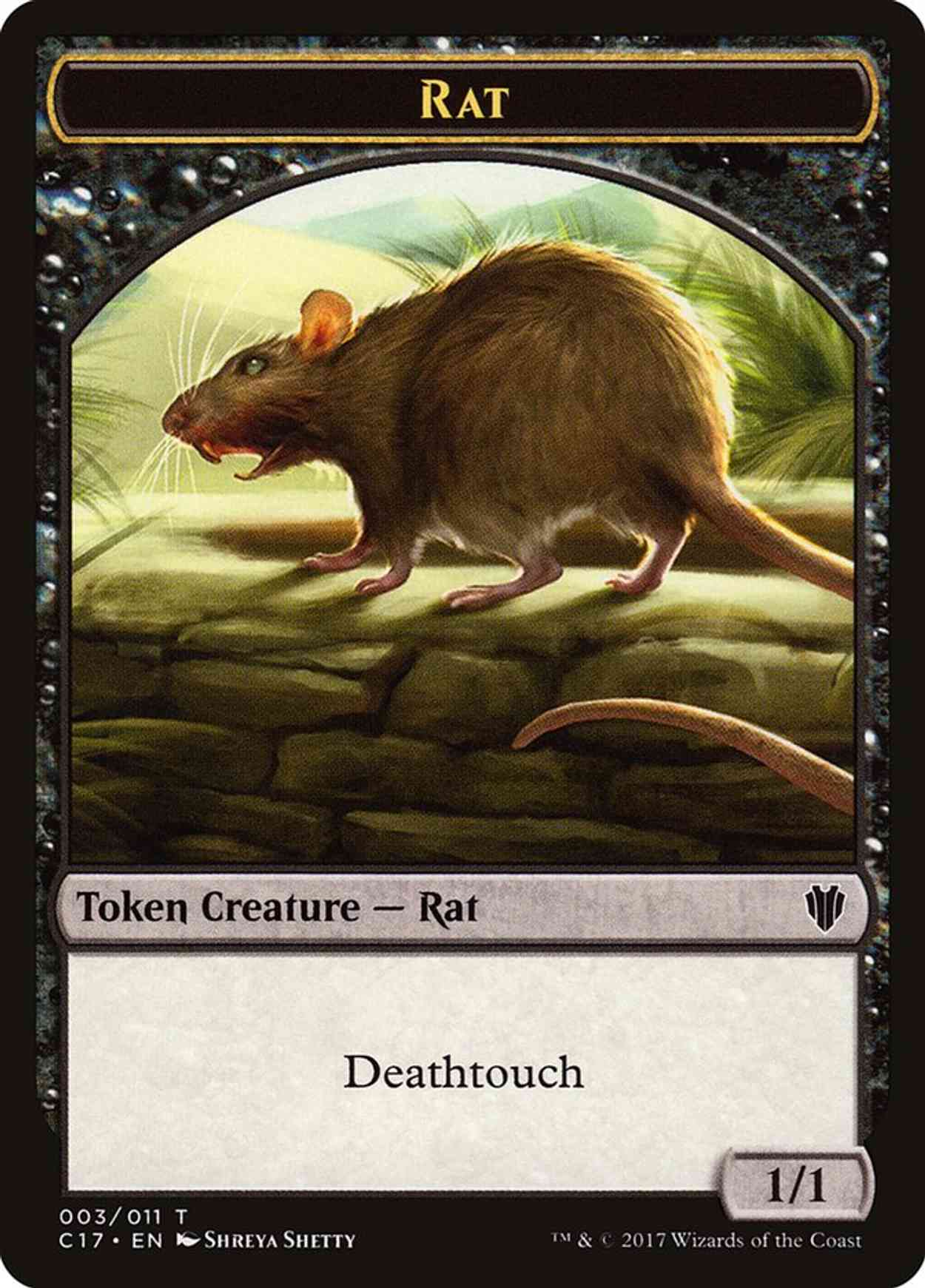 Rat (003) // Cat (001) Double-sided Token magic card front