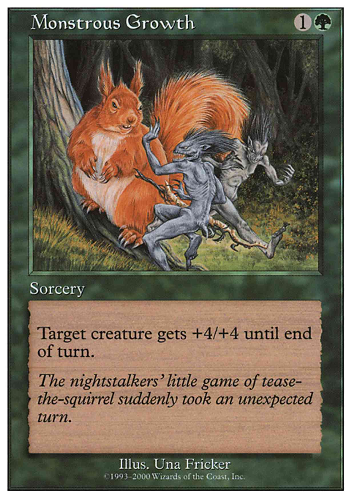 Monstrous Growth Price from mtg Starter 2000