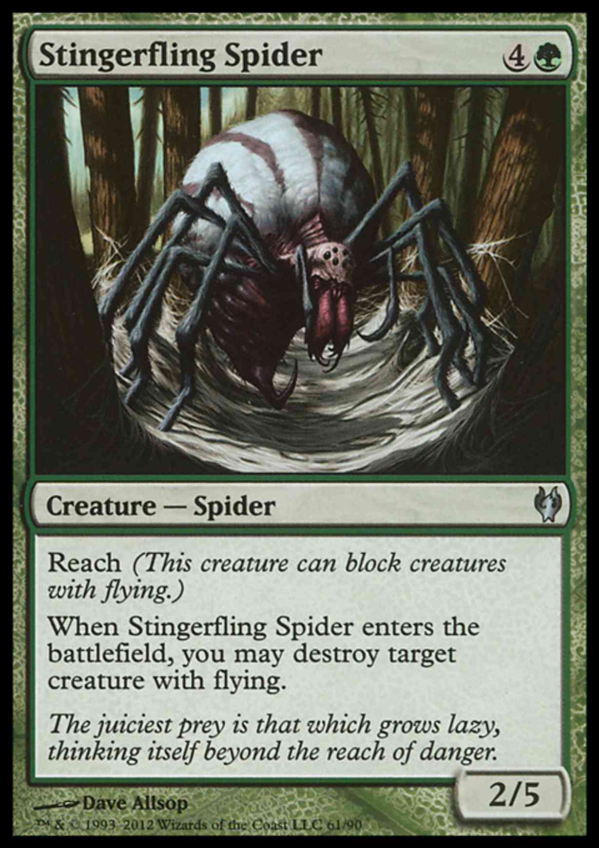 Stingerfling Spider magic card front