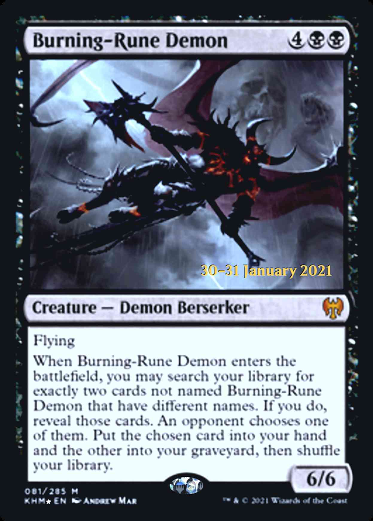 Burning-Rune Demon magic card front