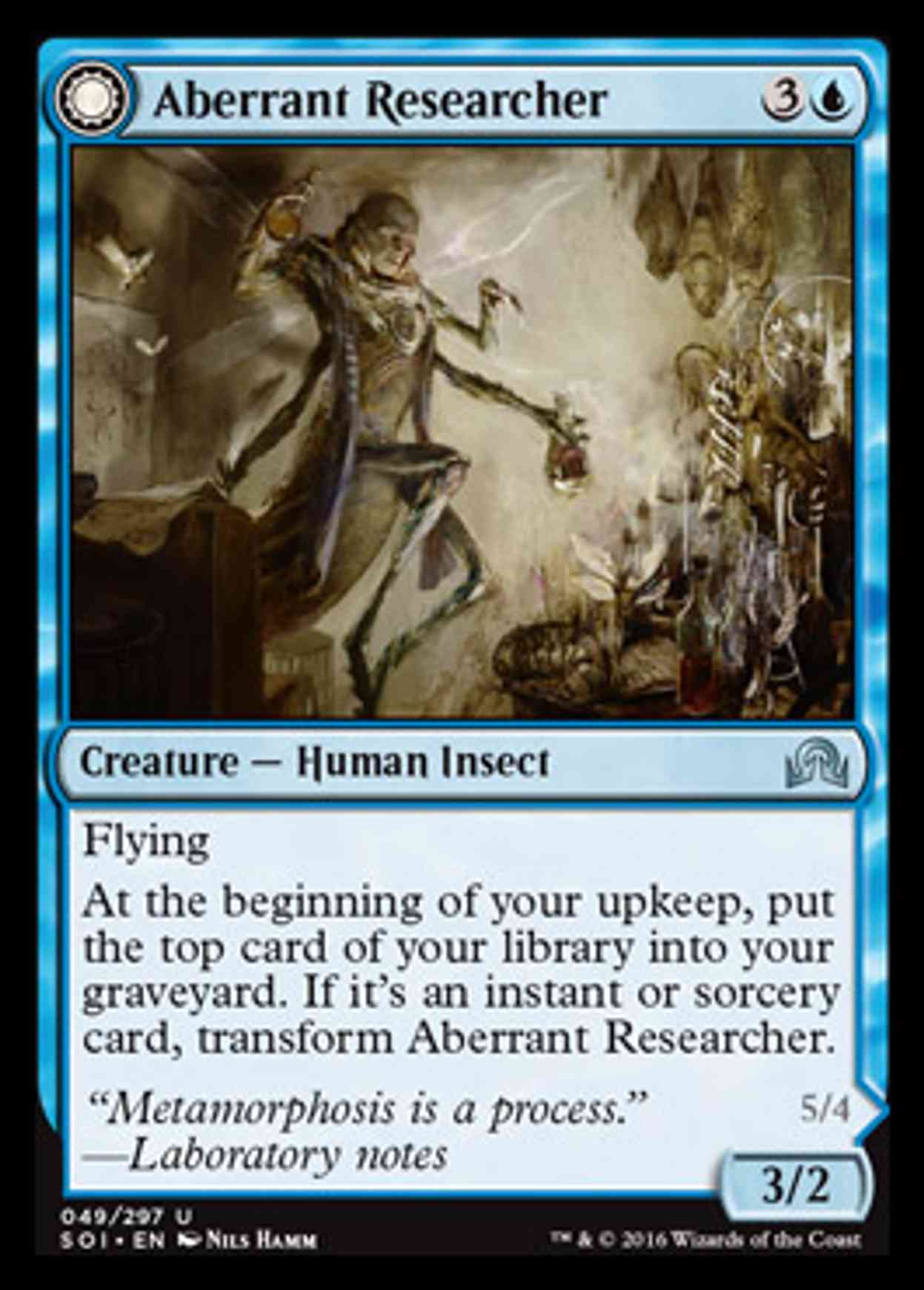 Aberrant Researcher magic card front