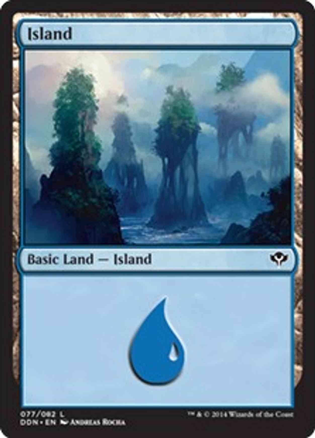 Island (77) magic card front