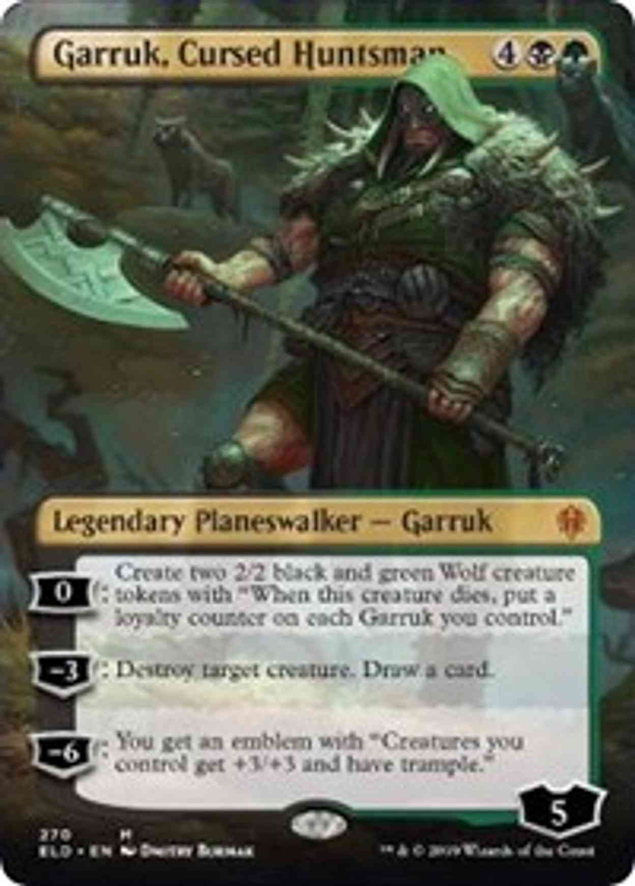 Garruk, Cursed Huntsman (Borderless) magic card front