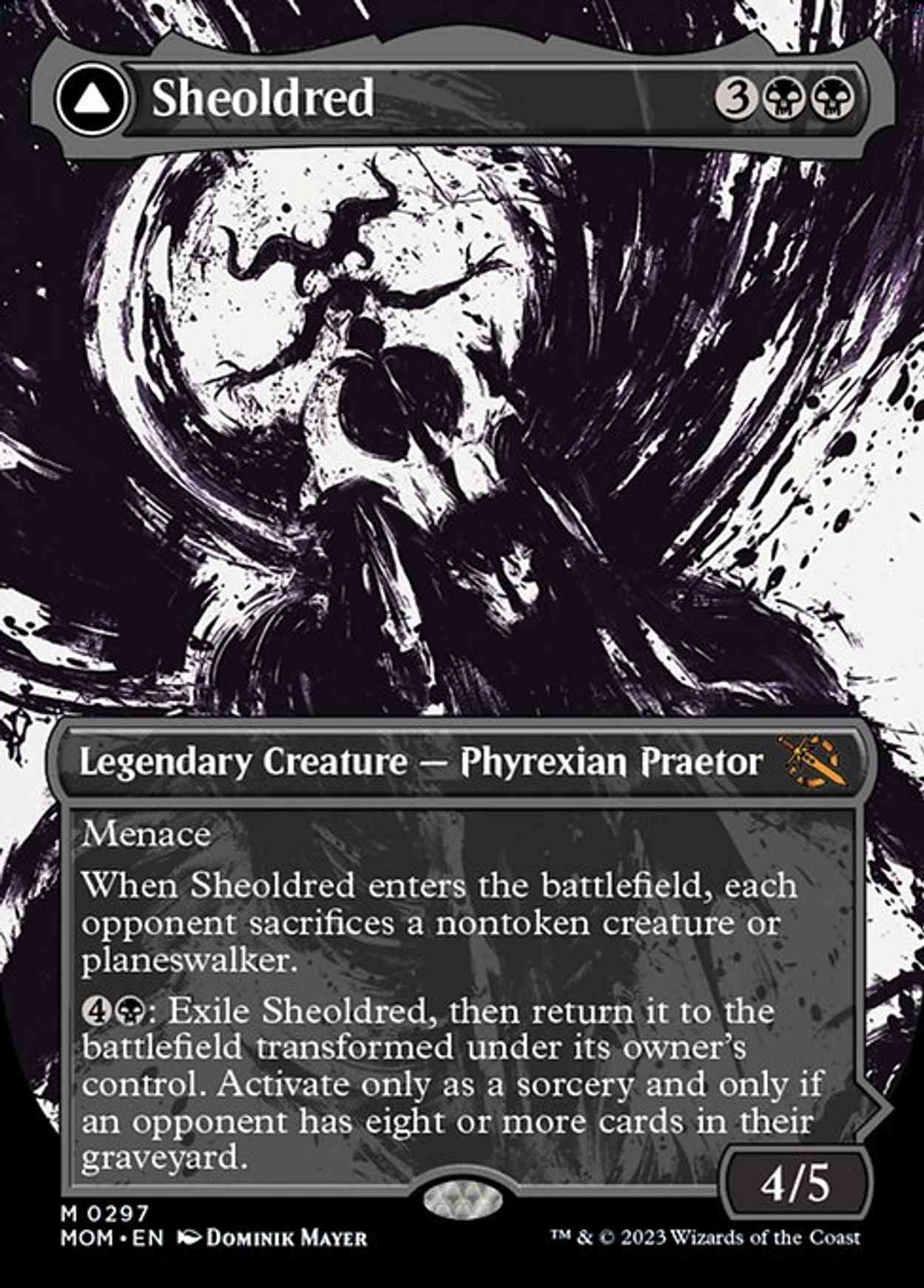 Sheoldred (Showcase) magic card front