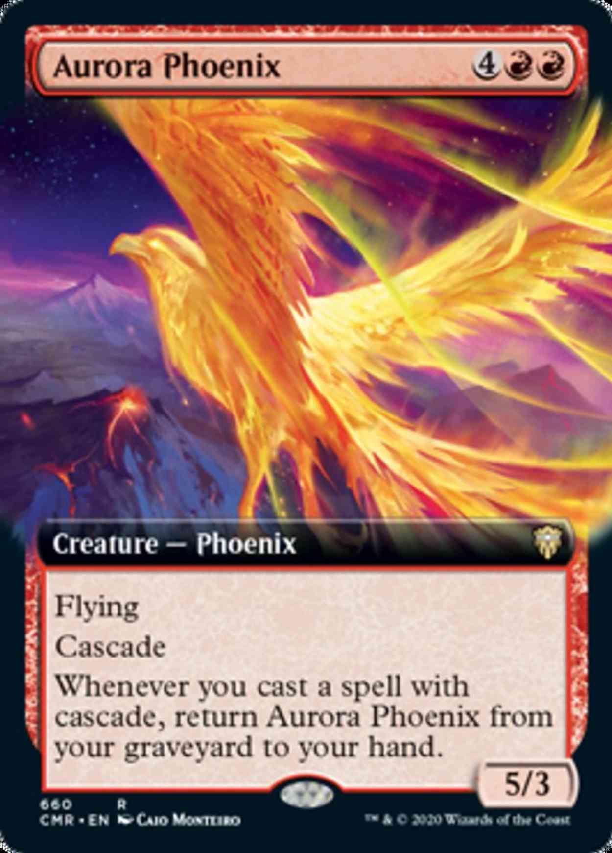 Aurora Phoenix (Extended Art) magic card front