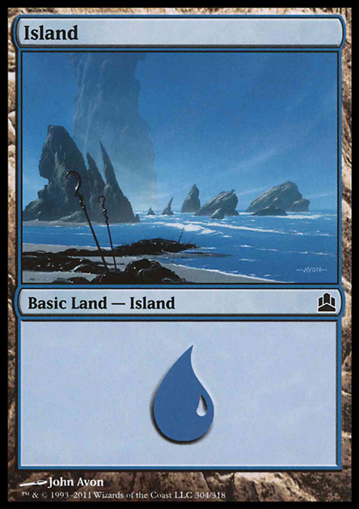 Island (304) magic card front