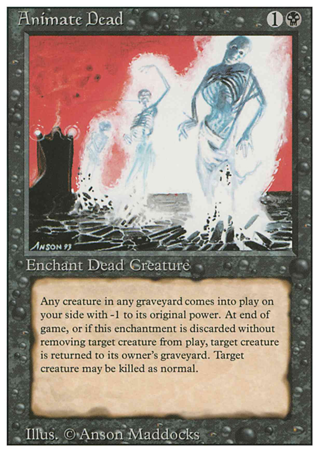 Animate Dead magic card front