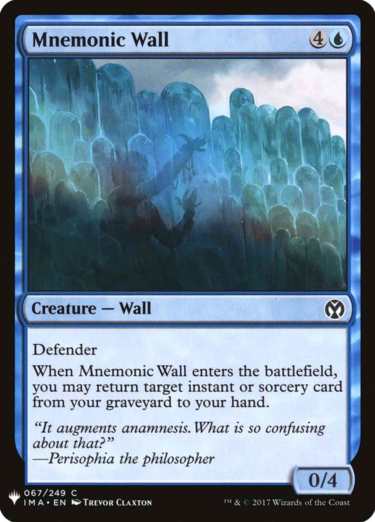 Mnemonic Wall magic card front