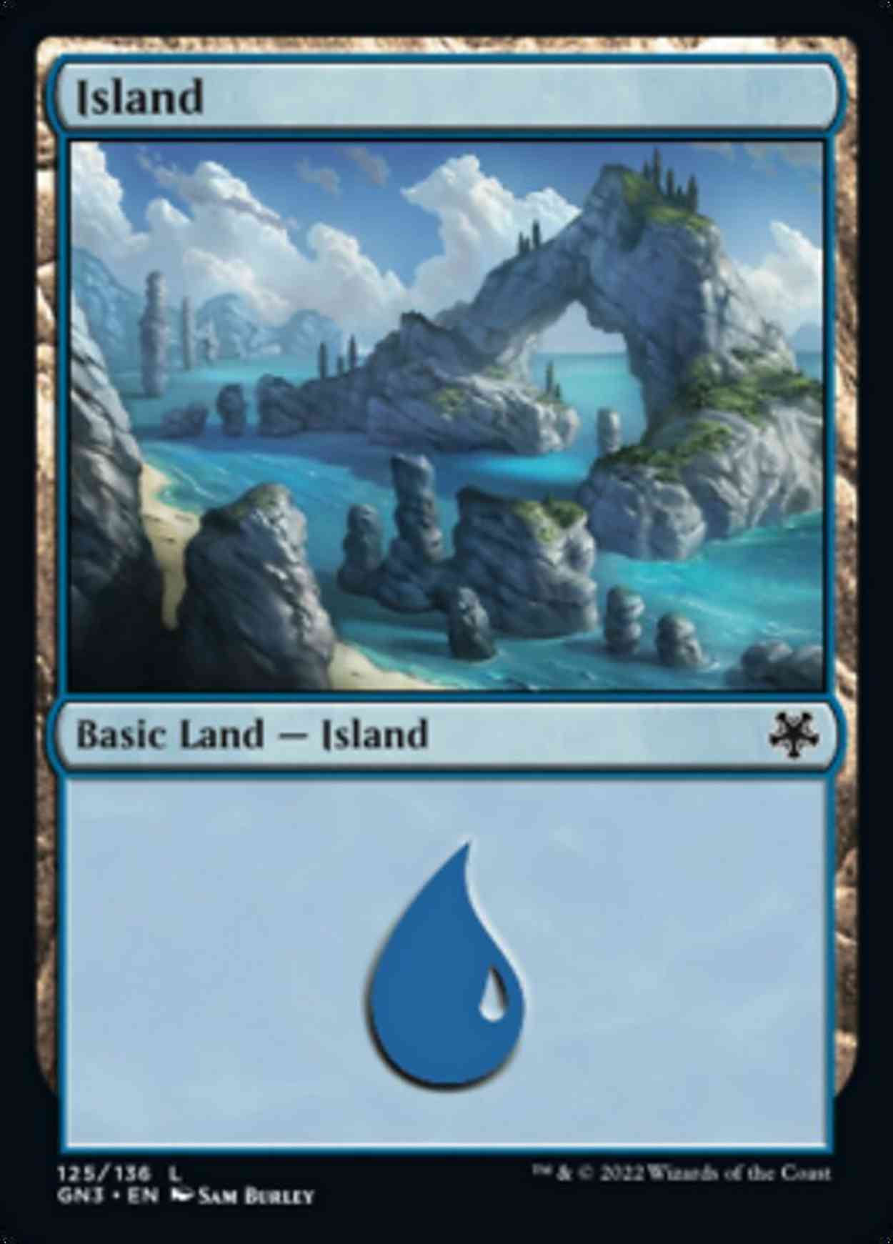 Island (125) magic card front