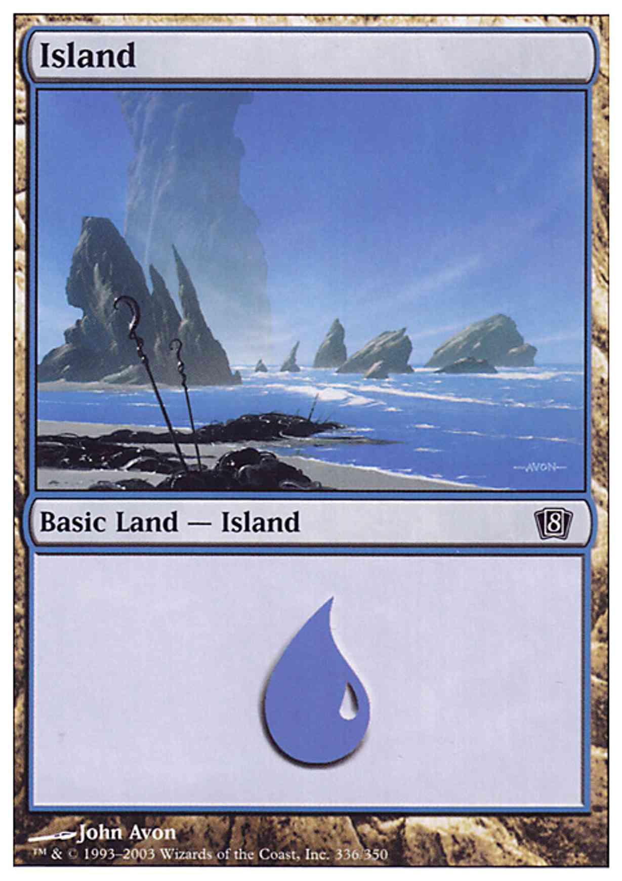 Island (336) magic card front