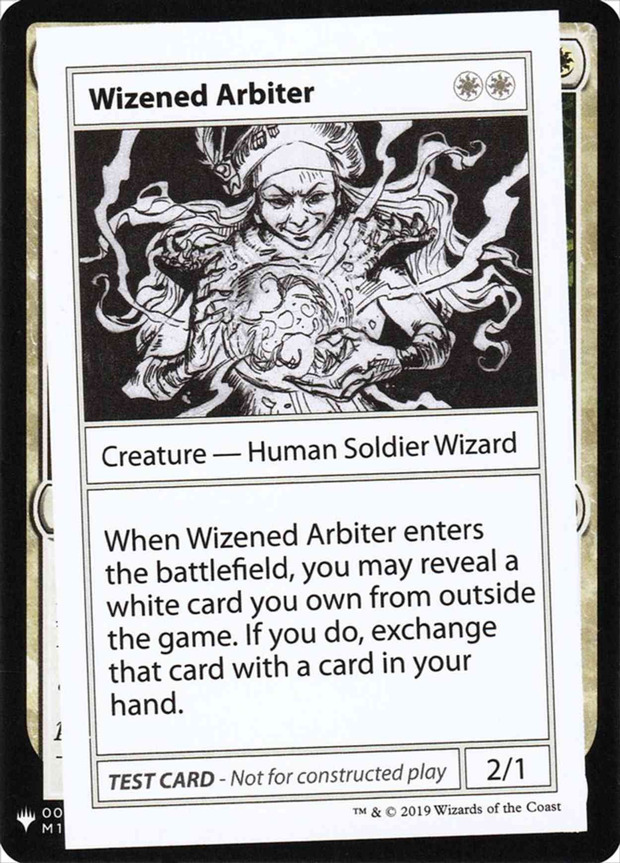Wizened Arbiter magic card front