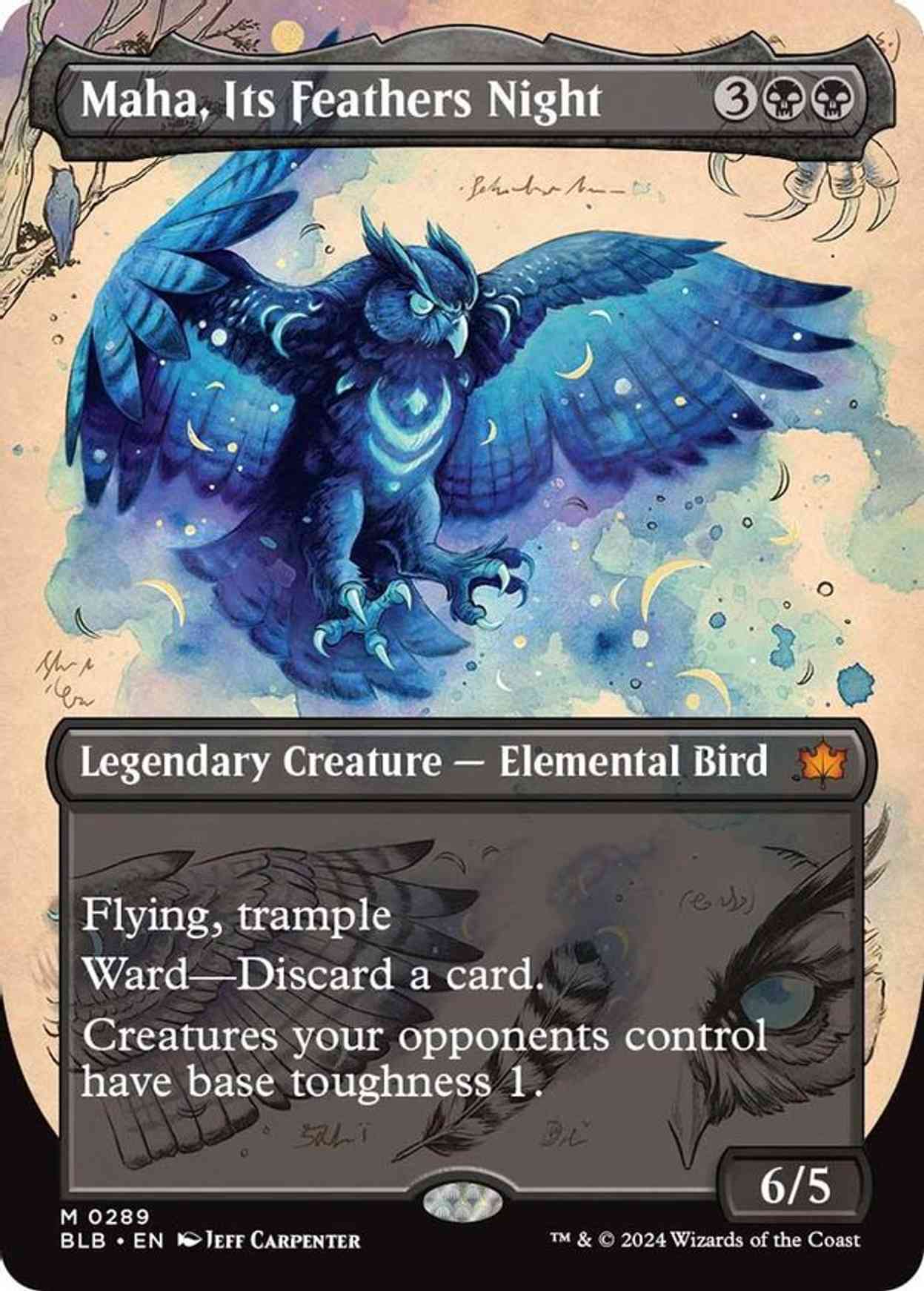 Maha, Its Feather Night (Borderless) magic card front