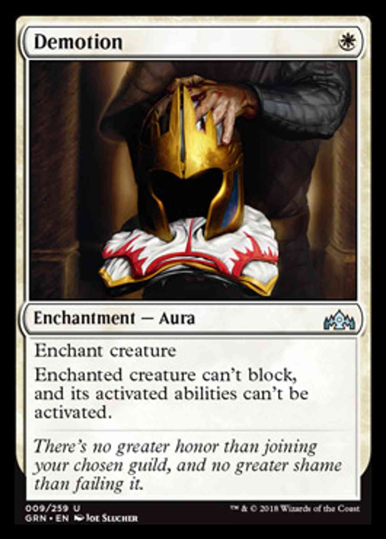 Demotion magic card front