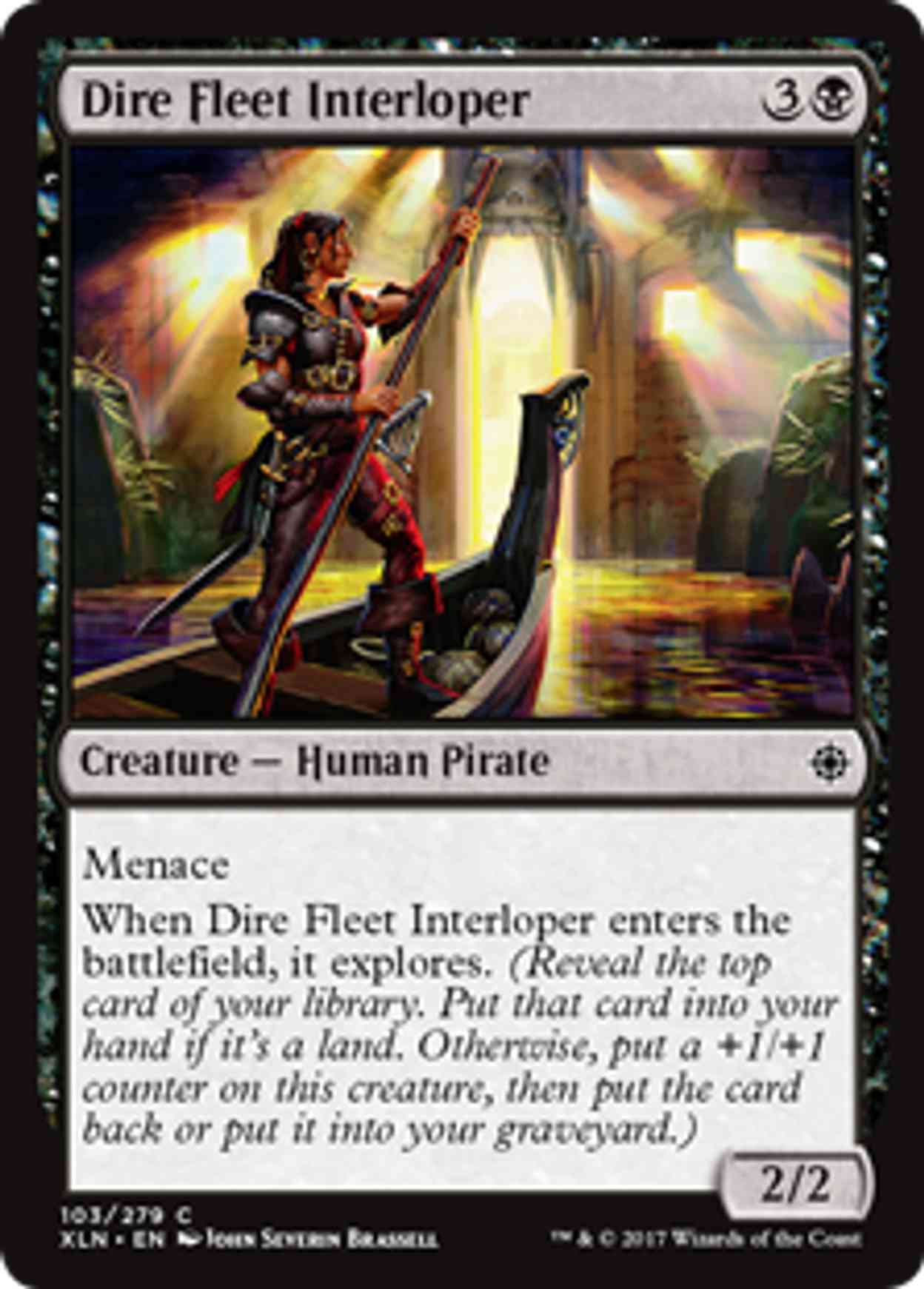 Dire Fleet Interloper magic card front