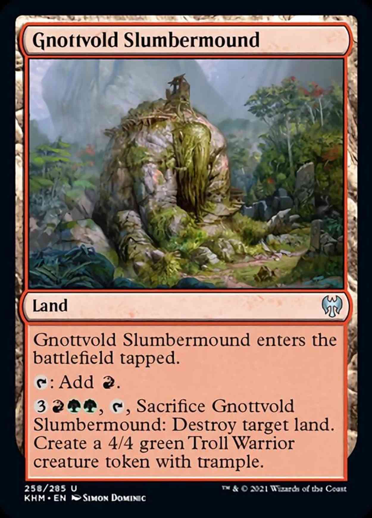 Gnottvold Slumbermound magic card front