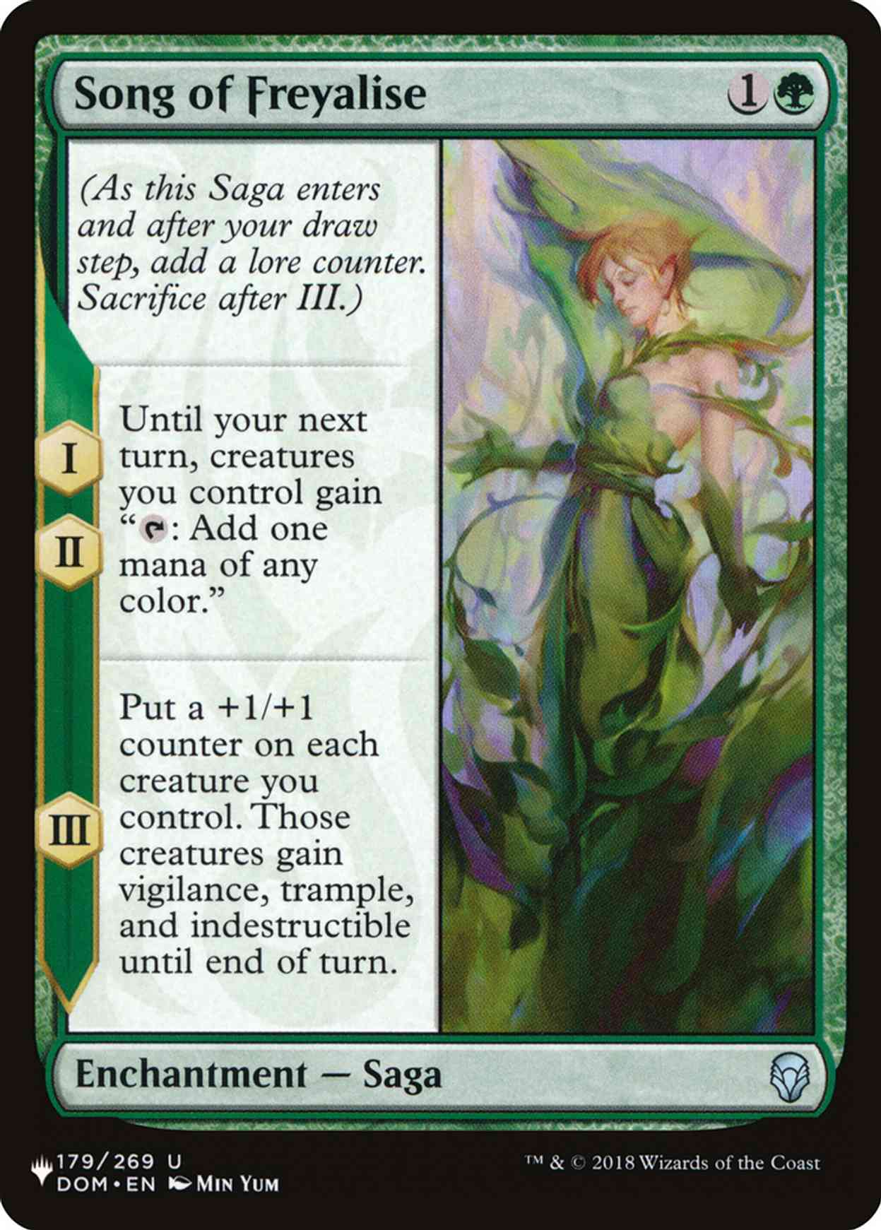 Song of Freyalise magic card front