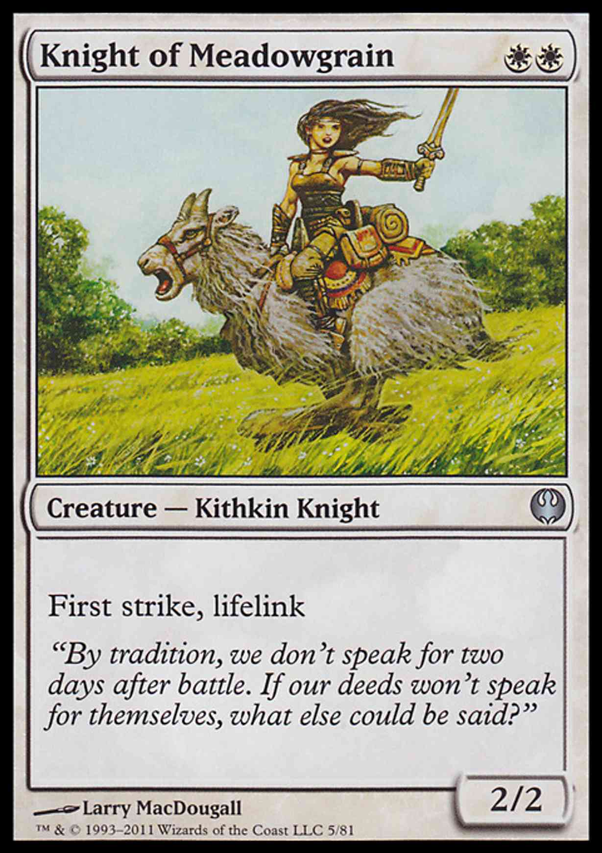 Knight of Meadowgrain magic card front