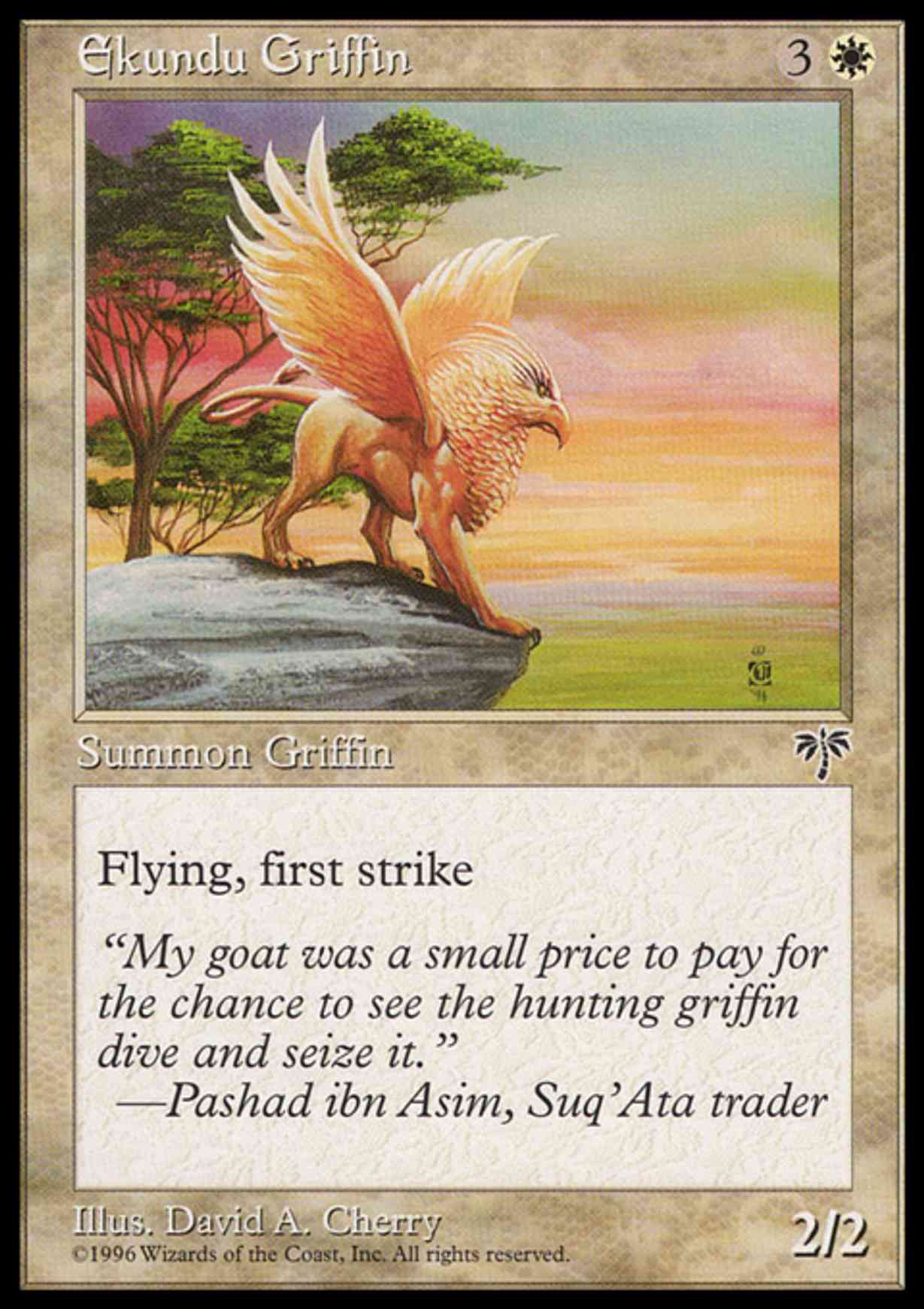 Ekundu Griffin magic card front