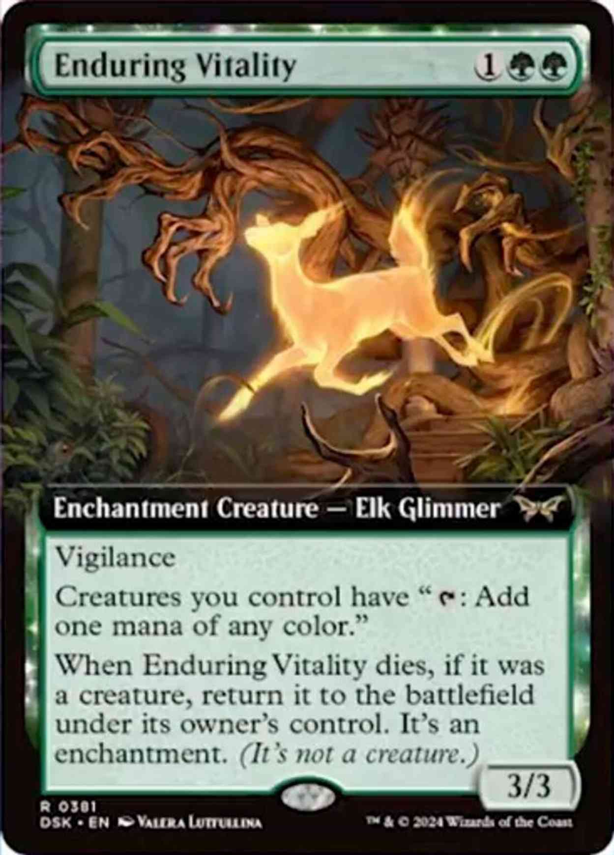 Enduring Vitality (Extended Art) magic card front